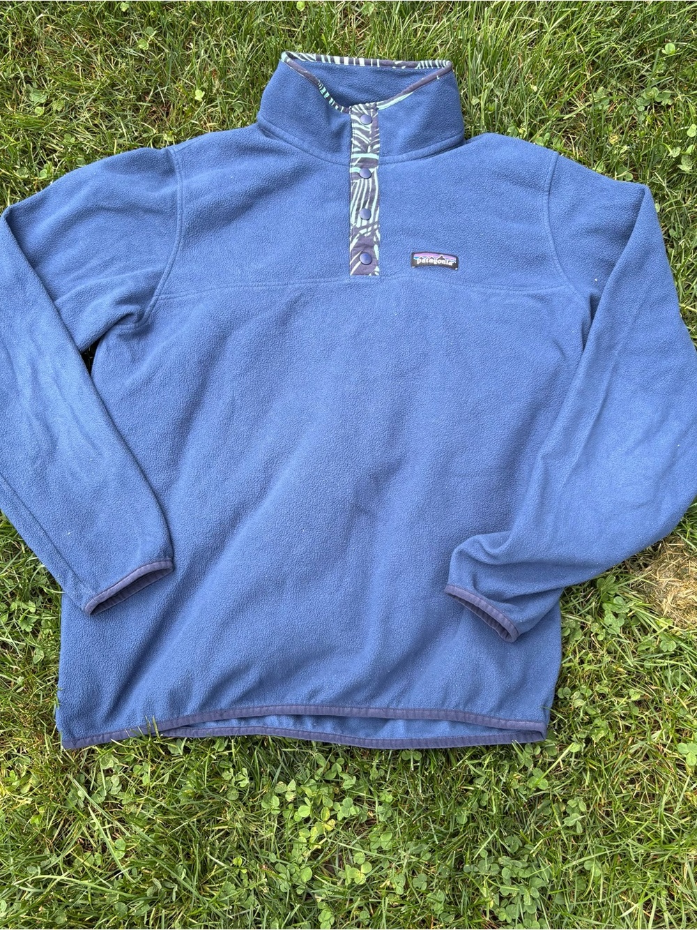 Patagonia Men’s Lightweight Sweater Blue Half-Zip Fleece Pullover